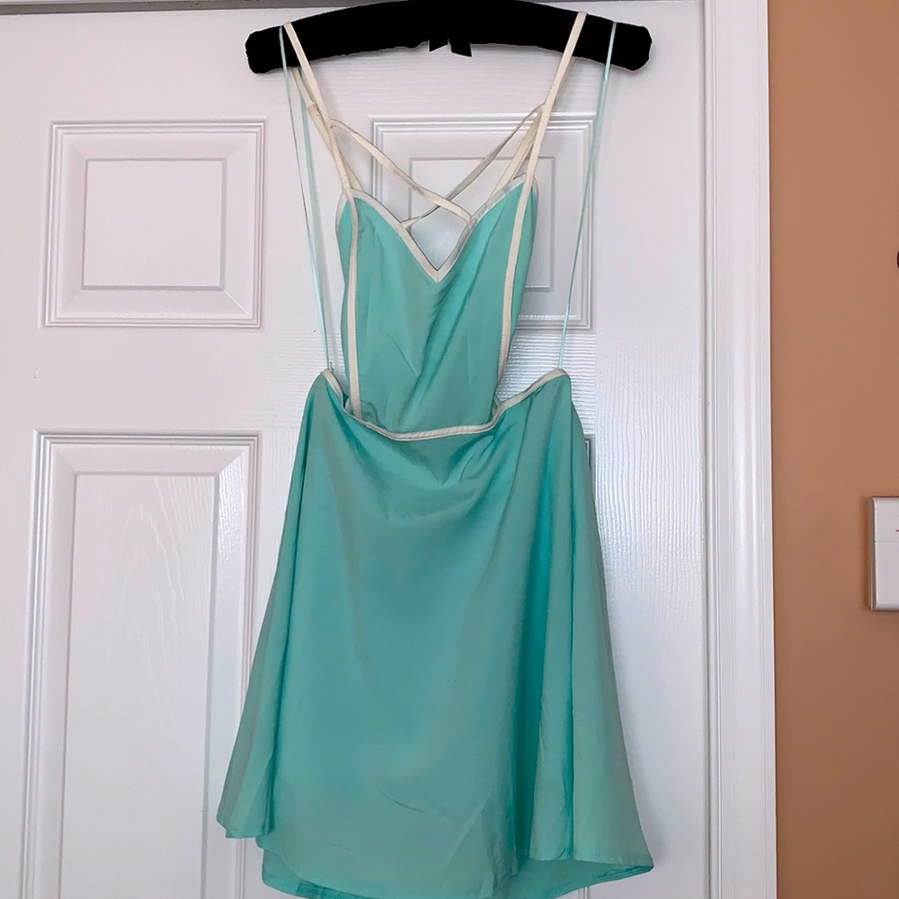 Open back skater cocktail dress